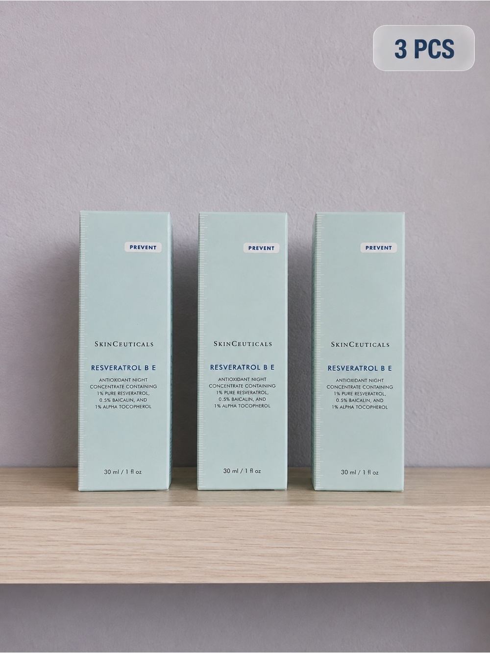 SkinCeuticals Resveratrol B E Serum — Light Mint Packaging (Set of 3)